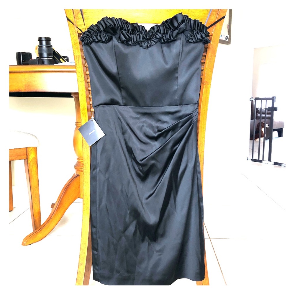 White House/Black Market Satin, sweetheart dress